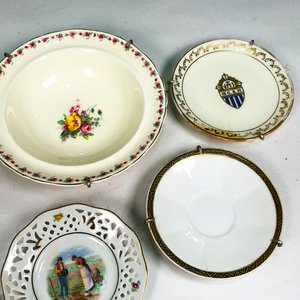 Lote de 5 Platos de Porcelana Alemana, Ceniceros y Platos Decorativos - imagen 4