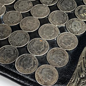 Cinto Criollo Herradura con Cadenillas, Caballo y Monedas Antiguas - imagen 10