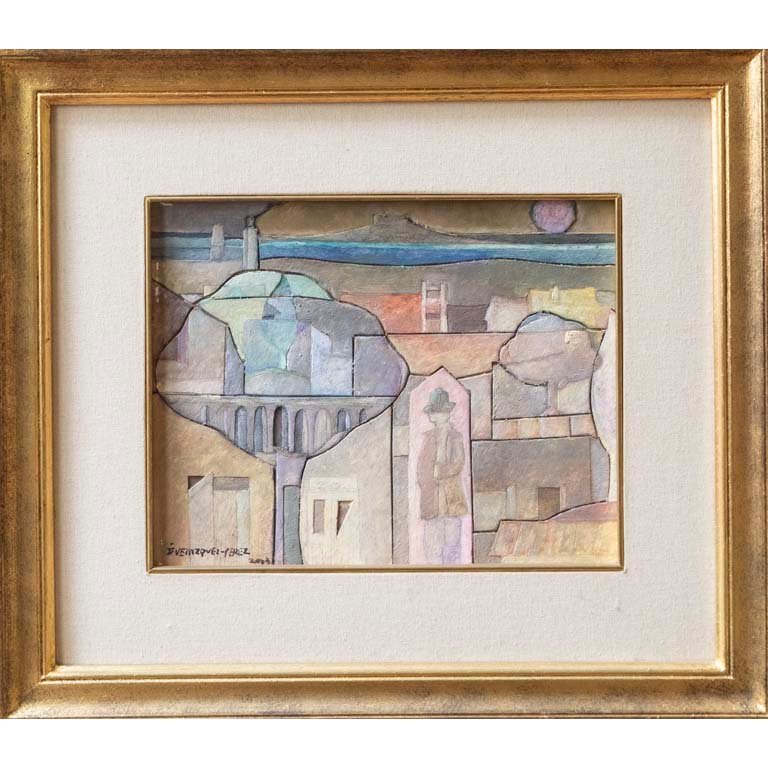 Obra "Ciudad" de Velásquez Pérez, Técnica Mixta