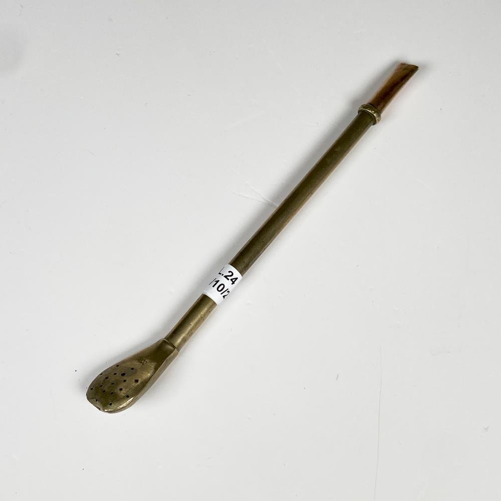 Bombilla de plata y oro, paleta detalle