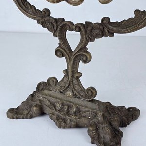 Espejo de Mesa Tocador Basculante con Marco Ornamentado en Bronce - imagen 4
