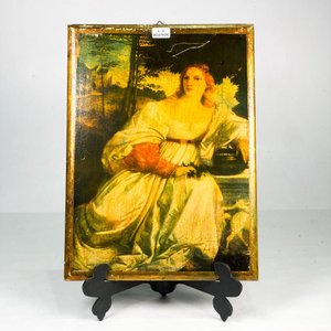 Cuadro Dama de Época sobre Madera - Estilo Clásico - imagen 1