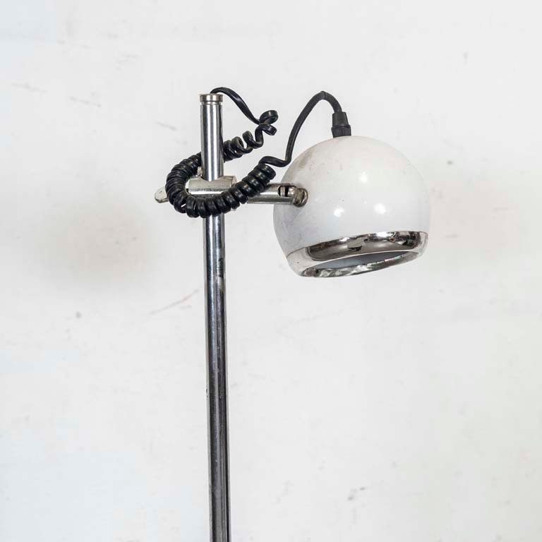 Lámpara de pie de metal cromado con luces ajustables - imagen 2