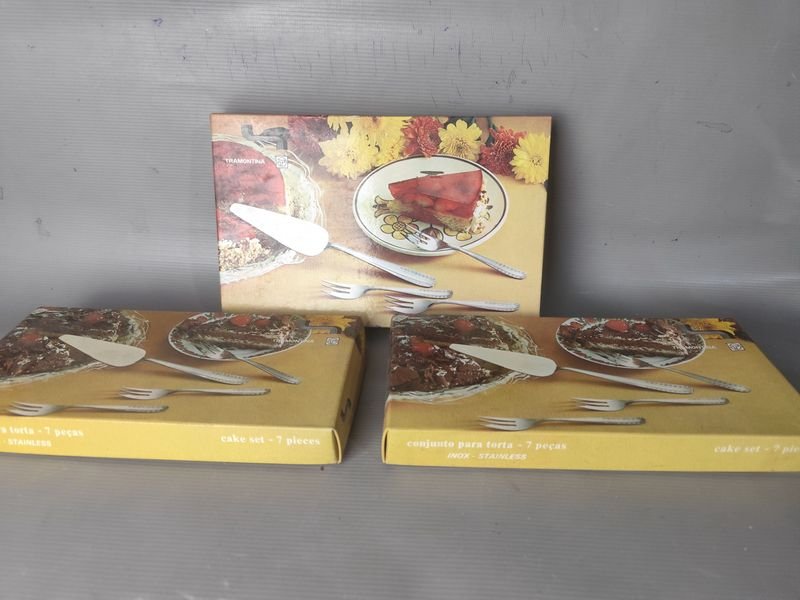 Juego de Cubiertos para Torta Tramontina Inox - 7 Piezas