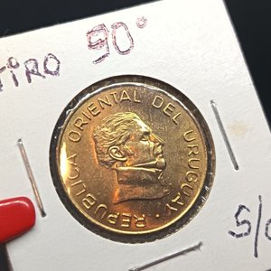 Moneda Uruguay 5 Pesos 2003 Error Giro 90° Sin Circular - imagen 5