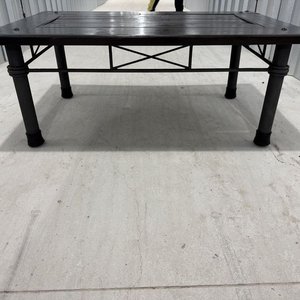 Juego de Jardín Metálico y Madera Oscura - imagen 7