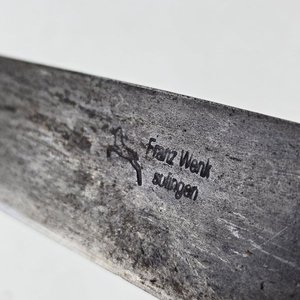 Cuchillo Criollo Franz Wenk con Vaina de Cuero y Detalles en Plata y Oro - imagen 3