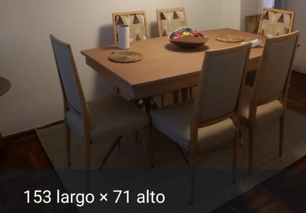 Mesa de Comedor con 6 Sillas Estilo Moderno