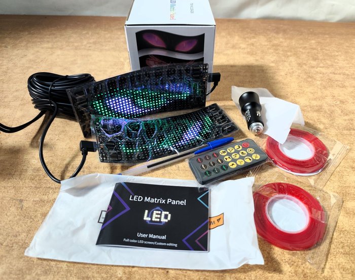 Juego de luces para auto con ojos LED programables y accesorios - imagen 4