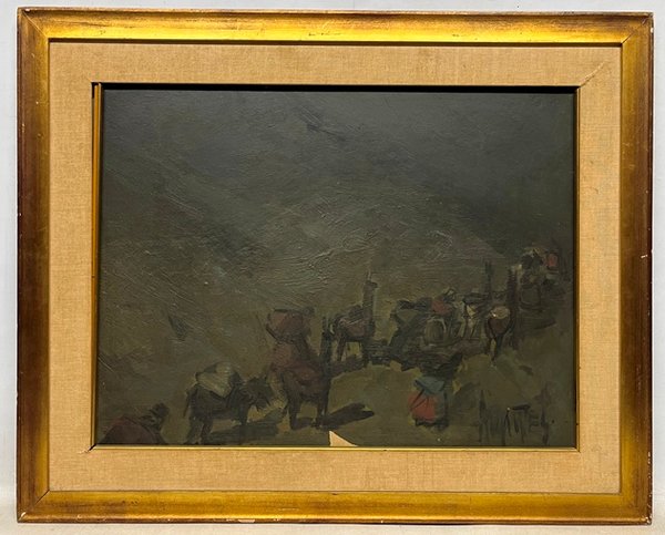 Lote siguiente: Pintura de paisaje de Hugo Nantes - Oleo sobre fibra