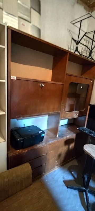 Modular de Madera con Estantes y Puertas