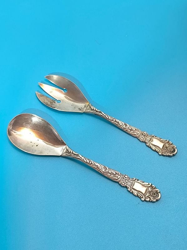 Cubiertos de Servir Antiguos en Plata - imagen 1
