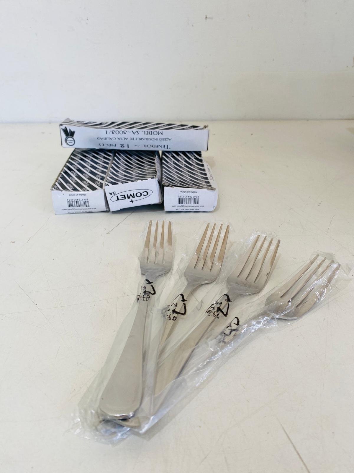 Item lote-x5-cajas-de-tenedores-en-acero-inoxidable-comet-x12-unidades-3 - Image 0