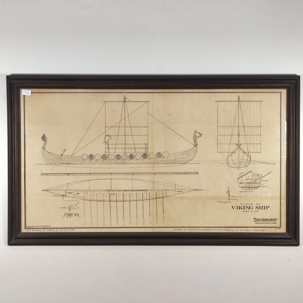 Plano de Barco Vikingo "Blue Jacket Ship Crafters" N°20 Enmarcado - imagen 1
