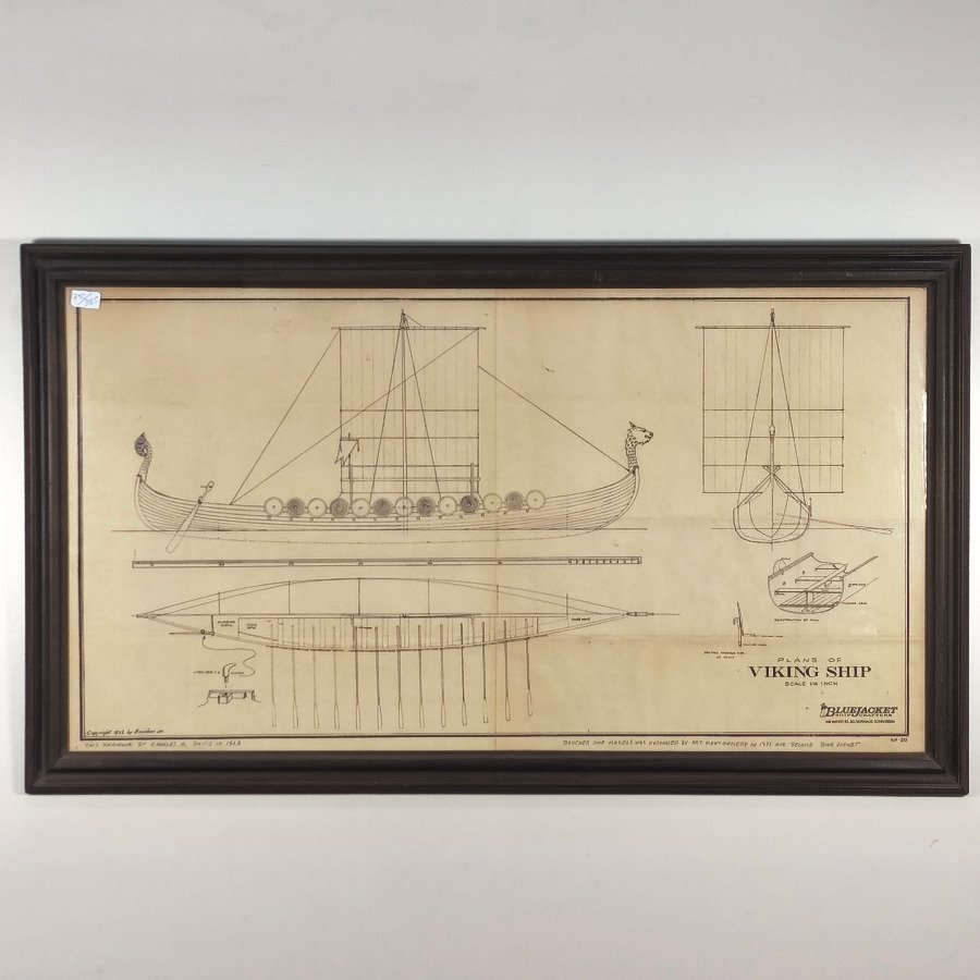 Plano de Barco Vikingo "Blue Jacket Ship Crafters" N°20 Enmarcado