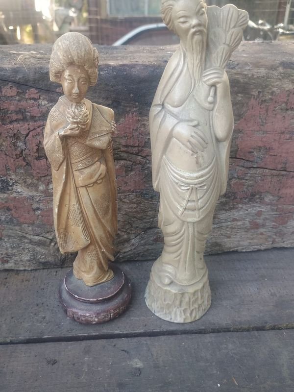 Par de Figuras Orientales en Pasta - imagen 1