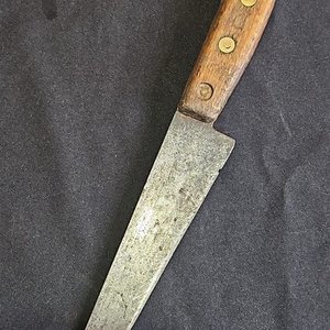 Cuchilla Antigua de Cocina con Hoja de 18 cm y Mango de Madera - imagen 1