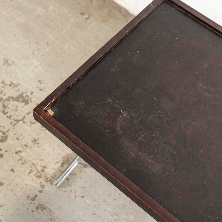 Mesa plegable de madera y metal cromado - imagen 2