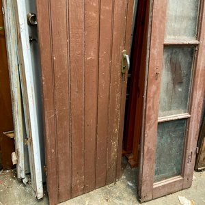 Lote de 3 piezas: Puerta de madera lambriz y 2 ventanas con postigos - imagen 4