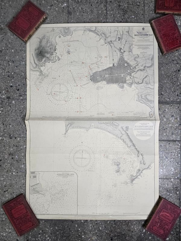 Antiguos Mapas Náuticos: Bahía de Montevideo y Maldonado (1883, 1895)
