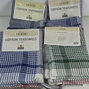 Packs de 6 Repasadores de Algodón "Coming Home" Sin Uso - imagen 1
