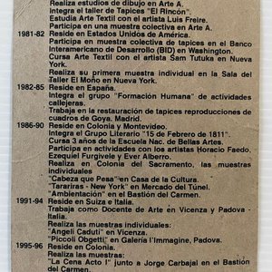 INVITACION DE EXPOSICION DE DANIEL BARBEITO  DE 1997 - imagen 2