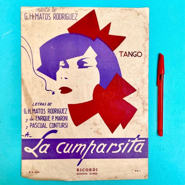 Antigua Partitura "La Cumparsita" - Tango - Ricordi Americana - imagen 1