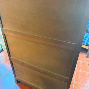 Gran Fichero Organizador Antiguo de Roble con Cortina y Cajones - imagen 12