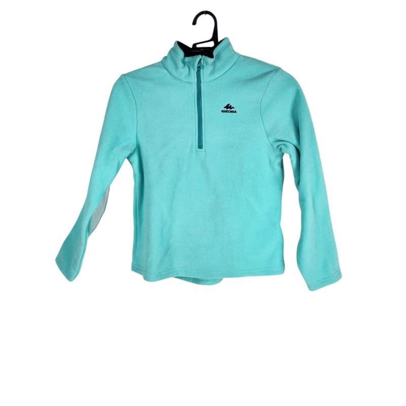 Campera Polar Niña Quechua Azul Turquesa Talle 7-8 Años