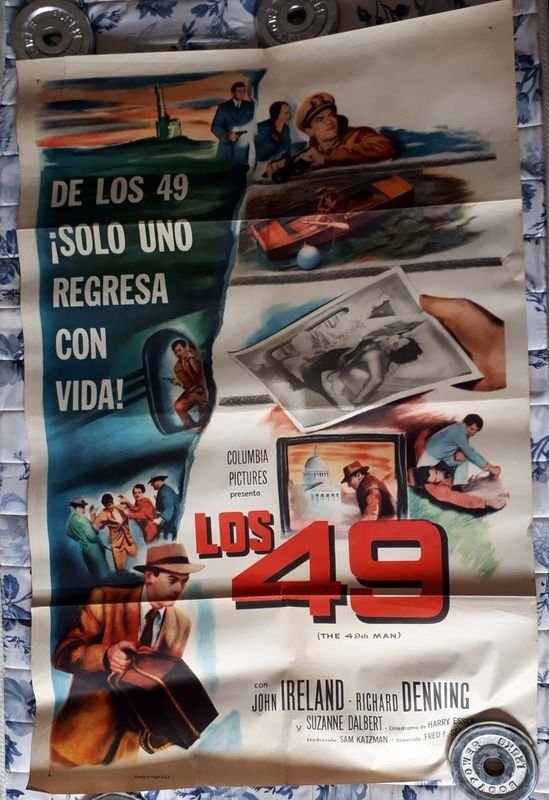 Poster Original "Los 49" (The 49th Man) - John Ireland, 1953