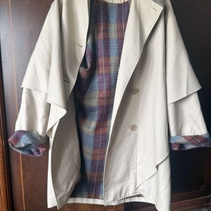 Gabardina Beige/Crema Talle XL con Forro Cuadros - imagen 2