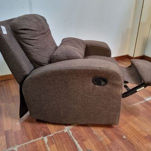 Sillón Reclinable Tapizado Marrón Oscuro - imagen 3