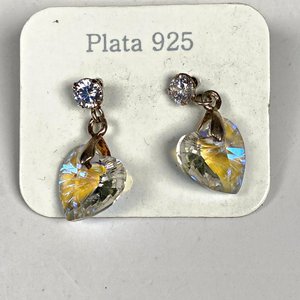 Dos Pares de Aretes de Plata 925 con Piedras Brillantes - imagen 3