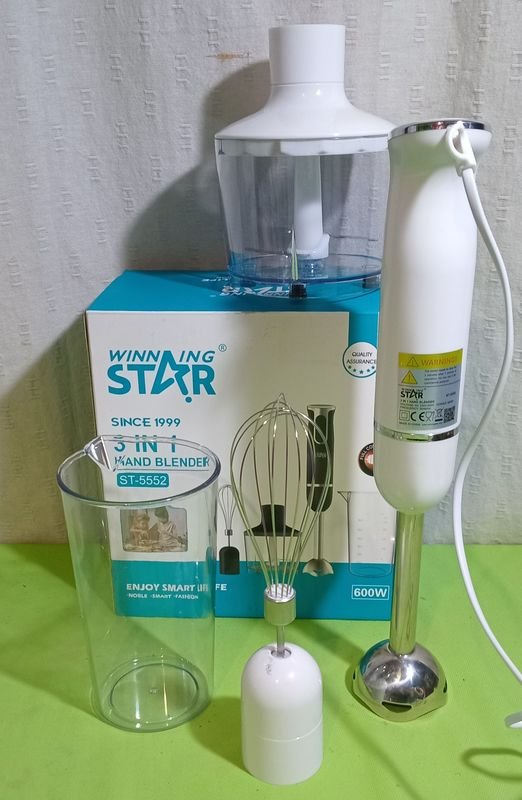Batidora de Mano 3 en 1 Winning Star ST-5552 con Accesorios