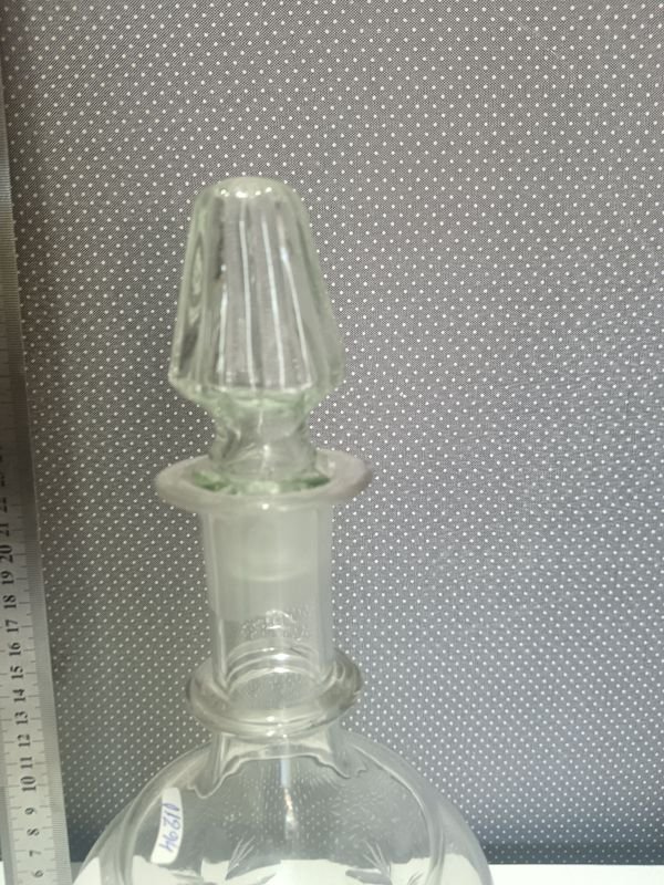 Botella de cristal antigua para decoración - imagen 4