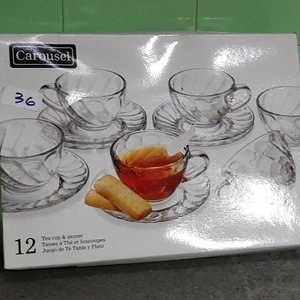 Juego de 6 Tazas de Té con Platillos Carousel - imagen 1