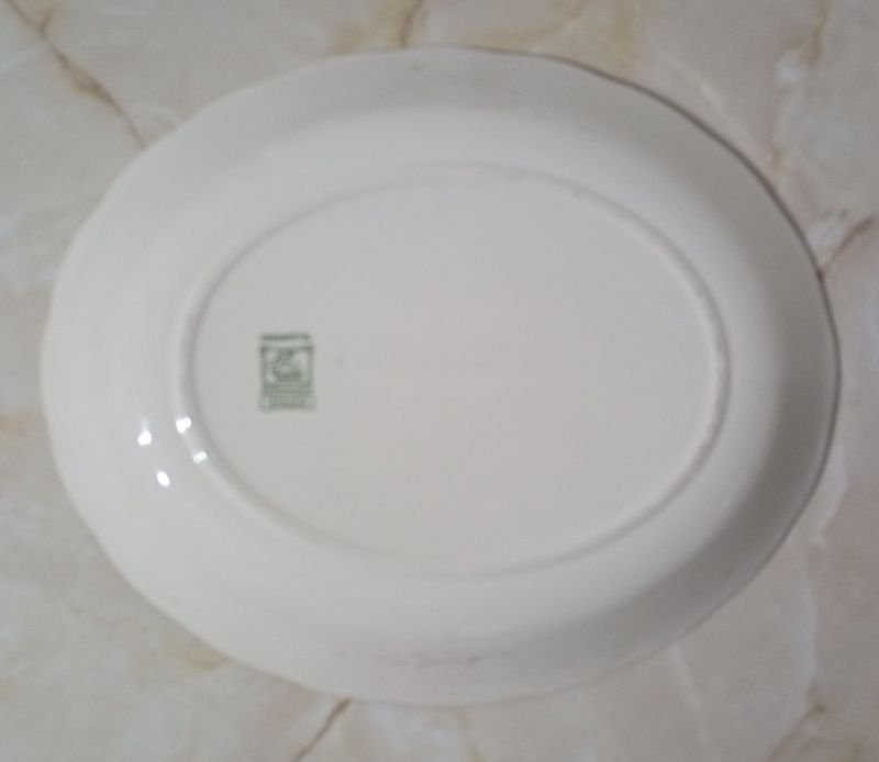 Fuente de Porcelana INGLESA; CREAMPETAL GRINDLEY - Plate con diseño floral - imagen 4