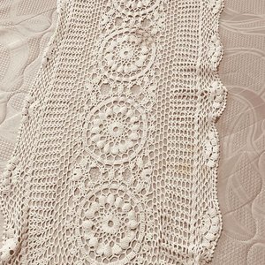 2 Manteles y 2 Caminos de Mesa Bordados Blancos y con Cinta - imagen 10