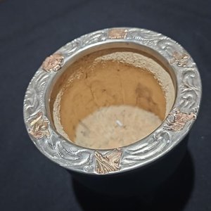 Mate de Plata y Oro con Detalles Florales y de Animales - imagen 2