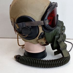 Casco de Piloto Americano WWII AN-H-15 con Auriculares ANB-H-1, Antiparras Polaroid y Mascarilla A-14 - imagen 2