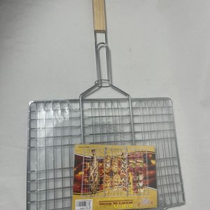 Parrilla Metálica para Asado con Mango de Madera - imagen 4