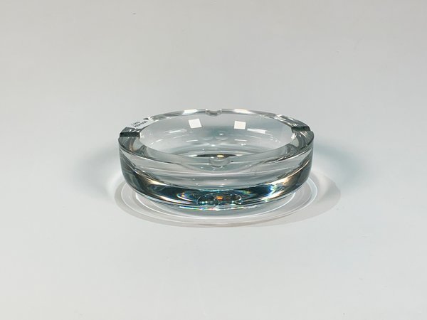 Cenicero Circular de Cristal Hialino Vintage - imagen 1