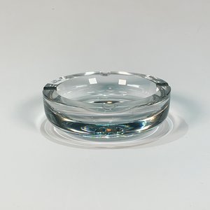 Cenicero Circular de Cristal Hialino Vintage - imagen 1