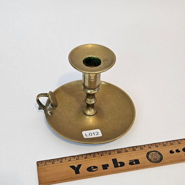 Antigua palmatoria de bronce para vela - Accesorios para el hogar - imagen 1