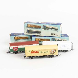 Lote siguiente: 3 vagones PORCHER made in Italy en su caja original 