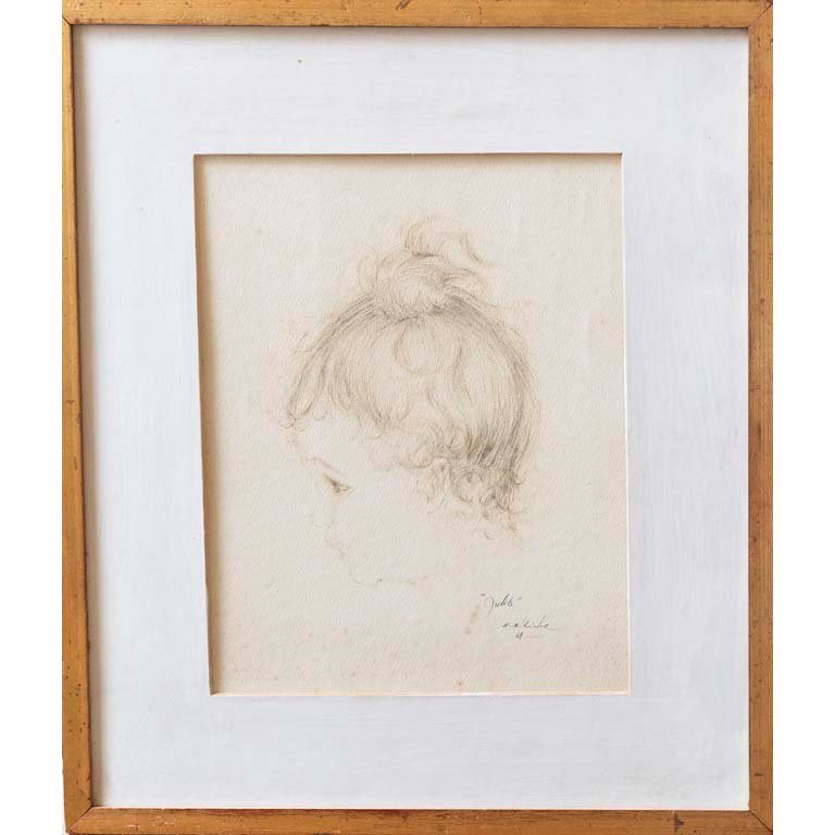 Dibujo a tinta "Julita" - Boceto de perfil