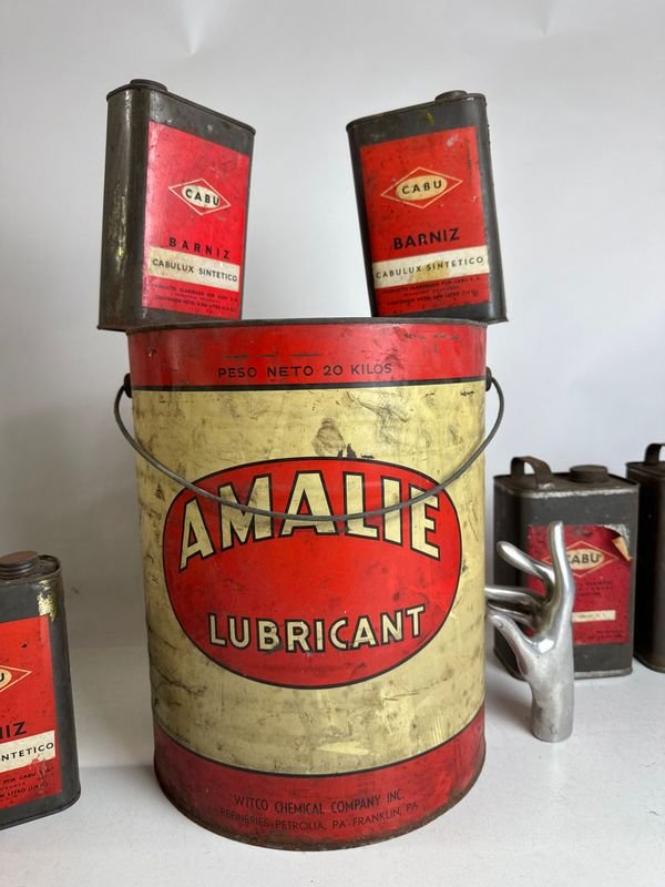 9 latas de lubricantes vacías para venta - imagen 8