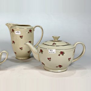 Jarra, Tetera y Azucarero de Porcelana Bavaria con Decoración Floral - imagen 3