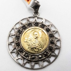 Lote siguiente: Medalla de Plata y Oro con Marquesitas y Grabado "LRG 3.7.57"