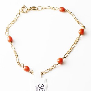 Lote siguiente: Pulsera de Oro 18k con Piedras Naranjas